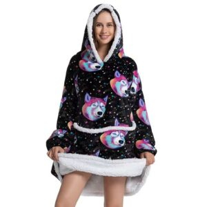 Women Fleece Warm TV Blanket (9)